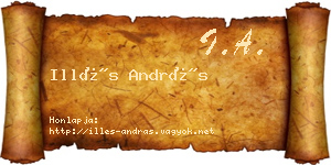 Illés András névjegykártya
